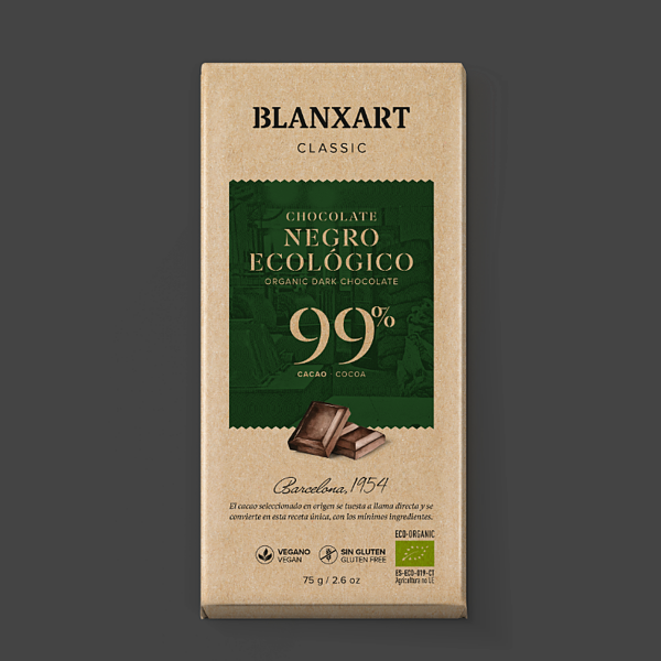Blanxart Classic 99% tumma suklaa, Luomu, Vegaaninen