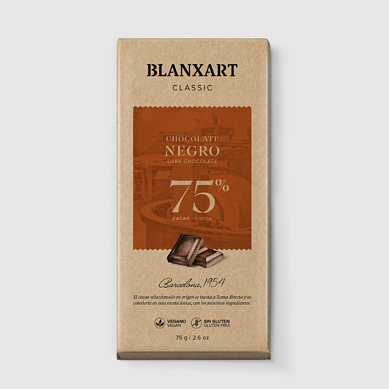 Blanxart Classic 75% Tumma Suklaalevy