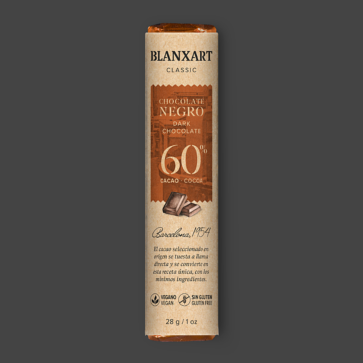 Blanxart Tumma Suklaa Ghana 60% Minipatukka