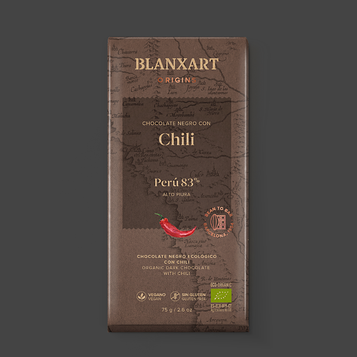 Blanxart Perú 83% Tumma Suklaa Chilillä
