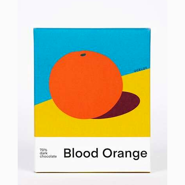 Ocelot tumma suklaalevy blood orange 70 % veriappelsiini, vegaaninen