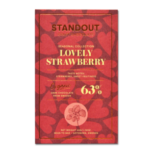 Lovely Strawberry 63 % tumma suklaalevy