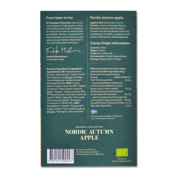 SC_NAA_Back_1_2500x2500 Nordic Autumn Apple 61 % tumma suklaalevy – kuva 4